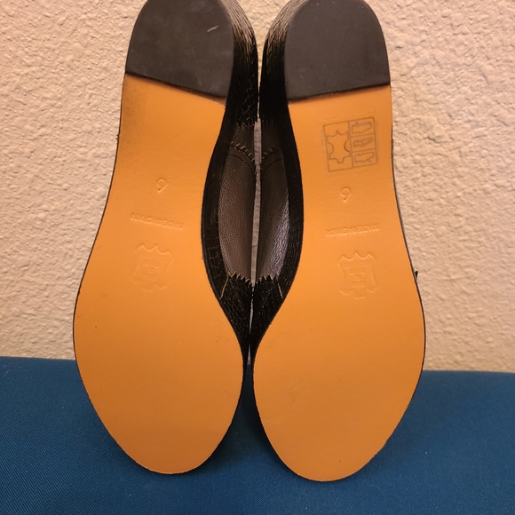 Re-mix Vintage Shoes Black/Grey Faux Snakeskin Wedge Reproduction Vintage Size 6 - Picture 5 of 5